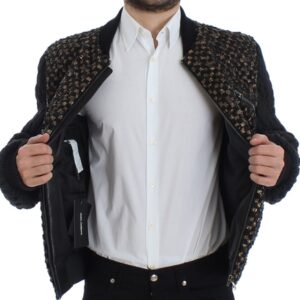 Dolce & Gabbana Black Sequined Goatskin Jacket - Image 6