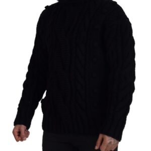 Dolce & Gabbana Black Cashmere Turtleneck Pullover Sweater - Image 5