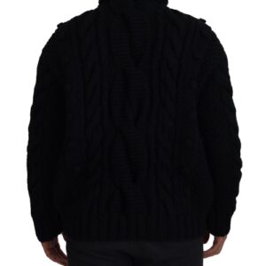 Dolce & Gabbana Black Cashmere Turtleneck Pullover Sweater - Image 2