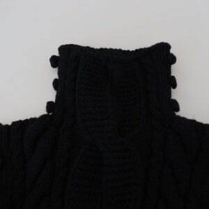 Dolce & Gabbana Black Cashmere Turtleneck Pullover Sweater - Image 6