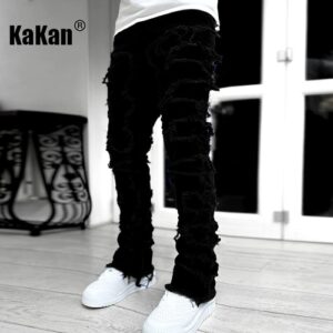 Kakan Heavyweight Streetwise Stretch Patch Jeans - Image 4