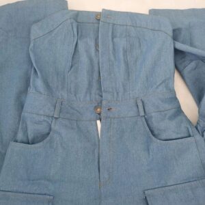 Cargo Style Jeans Jumpsuit - Image 5