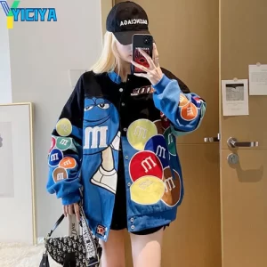Bomber Varsity Jacket Racing Blue American Embroidery