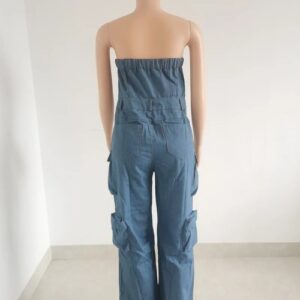 Cargo Style Jeans Jumpsuit - Image 3