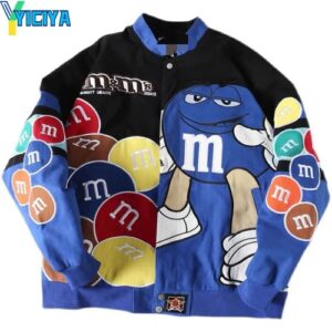 Bomber Varsity Jacket Racing Blue American Embroidery - Image 4