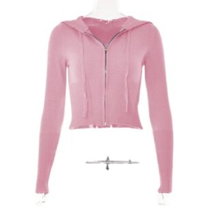 Women Tracksuit Solid Knitted 2 Piece Sets - Image 4